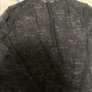 Ardene Black Camisole with Burnout Pattern